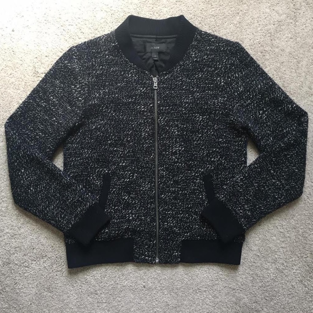 J. Crew  - Tweed/Boucle Bomber Jacket